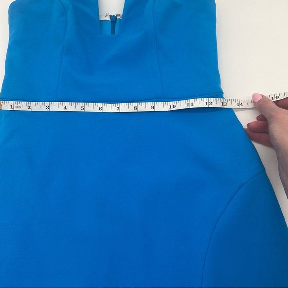 Aqua Strapless Turquoise Midi Sheath Dress – Size 4 – NWT – $238 Retail – Read - Picture 6 of 13